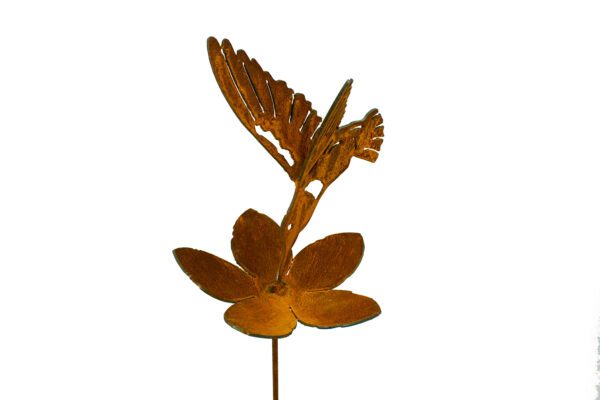 Metal Flower With Hummingbird Garden Gifts
