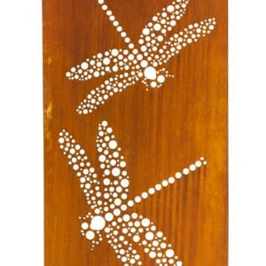 A wooden board with white dots on it