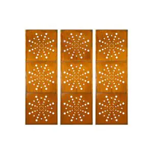 Starburst Metal Privacy Panels Large Home and Garden Decor