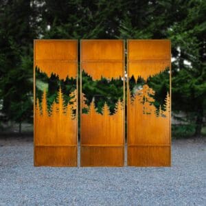 Outdoor Privacy Screen Set of 3 Tree Line Patio Privacy