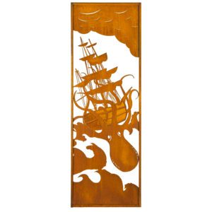 Kraken Metal Art Panel The Kraken Attack Pirate Ship