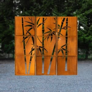 bamboo metal privacy panels 6ft outdoor garden screen