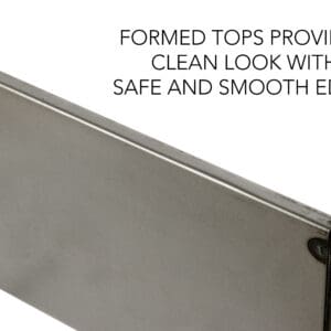 formed steel panel showing smooth top edge