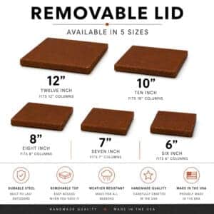Replacement steel garden column cap
