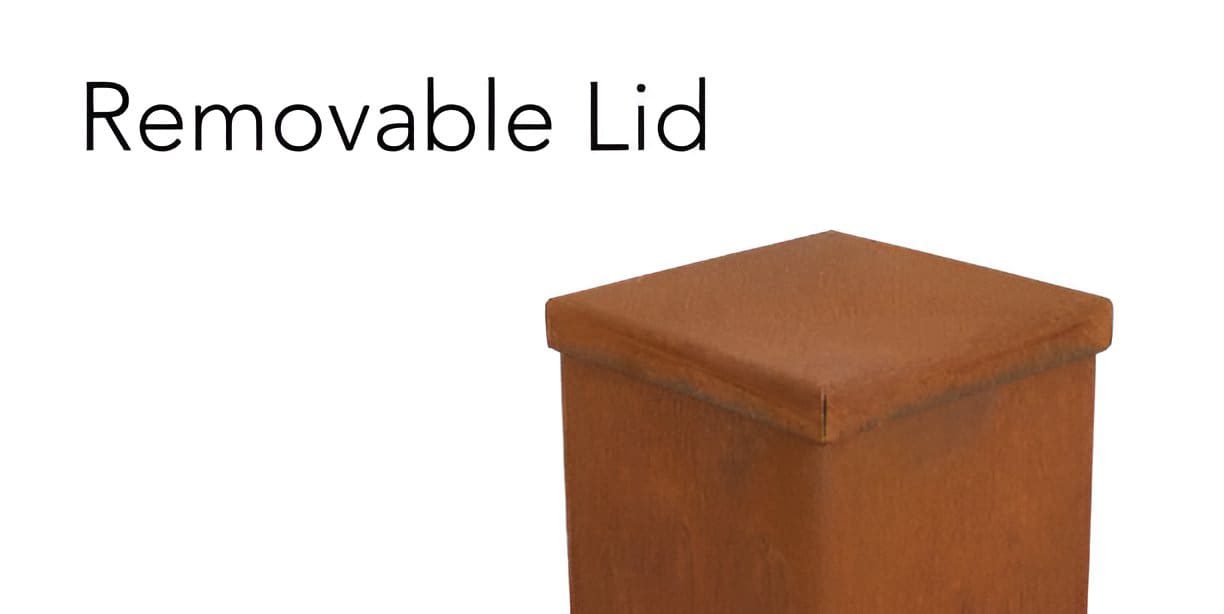 Removeable landscaping column lid